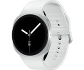 Android Smartwatch, Gehäusefarbe silber, Armbandfarbe weiß, 1,3 Zoll, GPS, Unisex, Android kompatibel, Aluminium Gehäuse, Silikon Armband, OLED Display