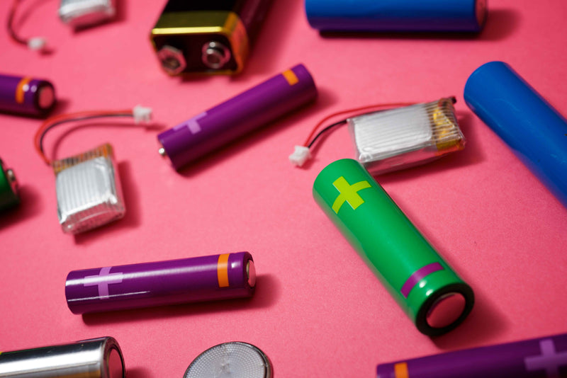 Bunte Batterien
