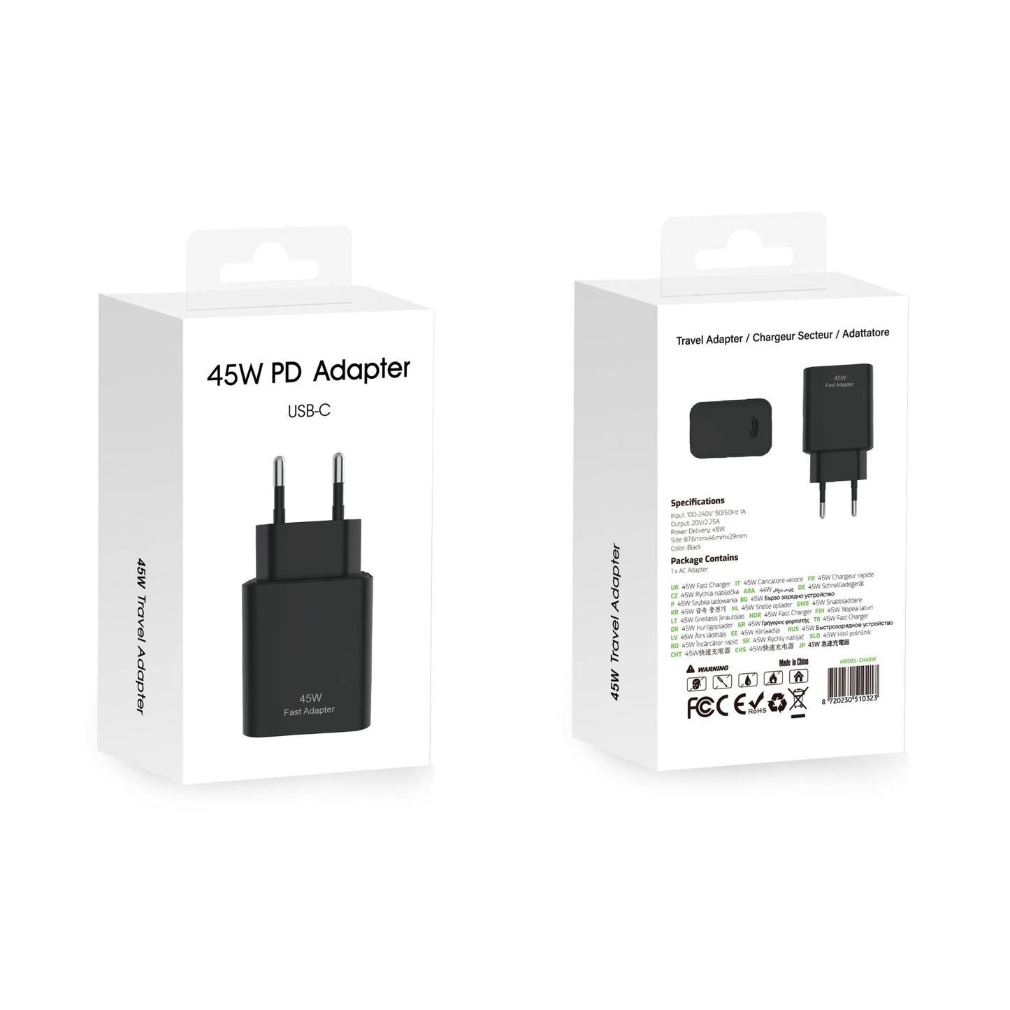 Fast Travel Adapter 45W USB-C
