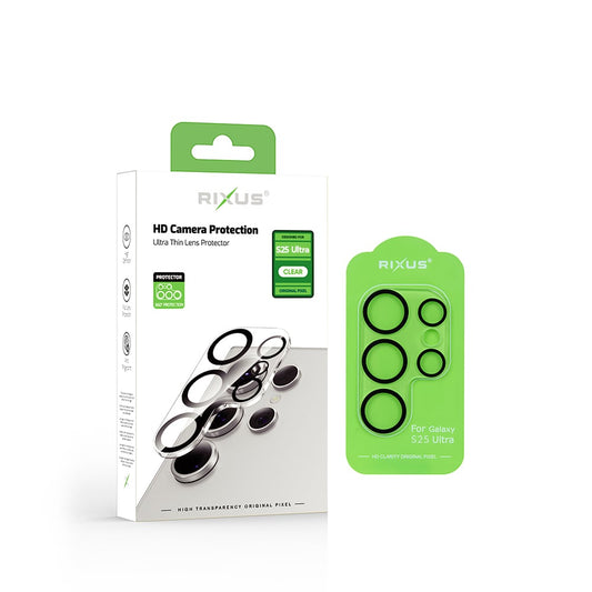 Rixus Clear HD Camera Tempered Glass For Samsung Galaxy S25 Ultra