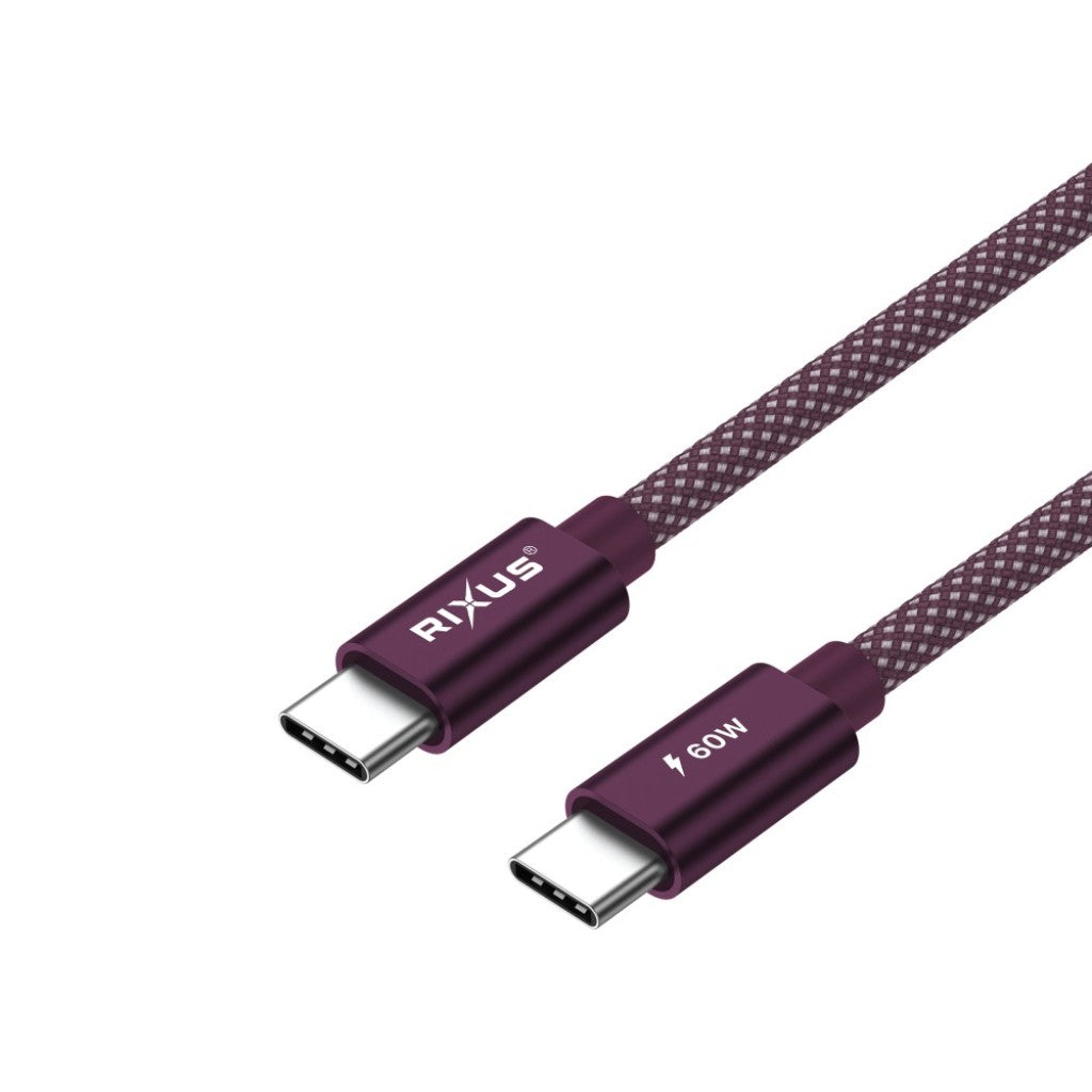 USB-C Ladekabel 60 W Burgunder – Ansicht 2