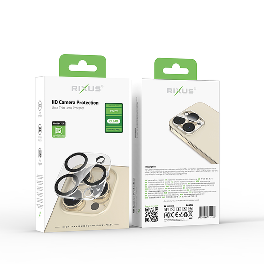 Rixus Clear HD Camera Tempered Glass For Apple iPhone 12 Pro