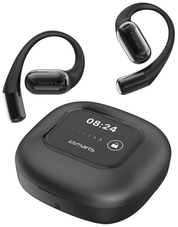4smarts Open-Ear Wireless Headset SkyBuds AI Screen schwarz