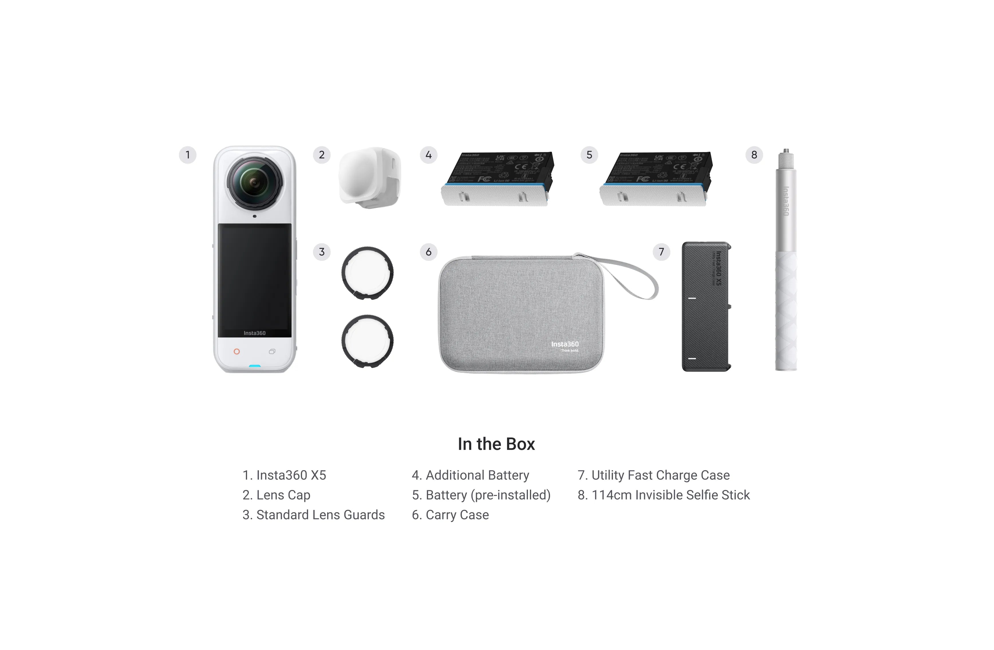 Insta360 X5 Essential Pack Satin White