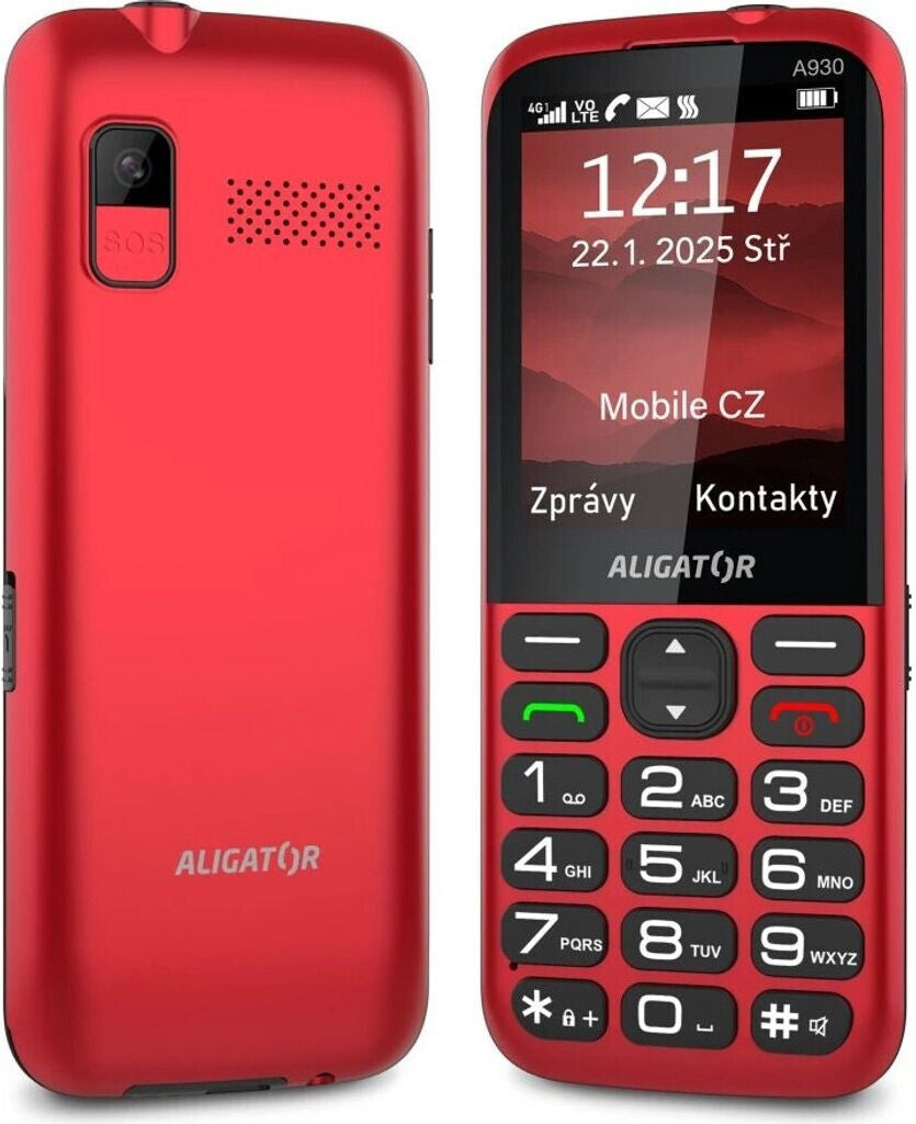 Aligator A930 GPS 4G Senior rot