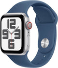 Apple Watch SE 2022 4G 40mm Argent Bracelet Sport Denim M/L (2024)