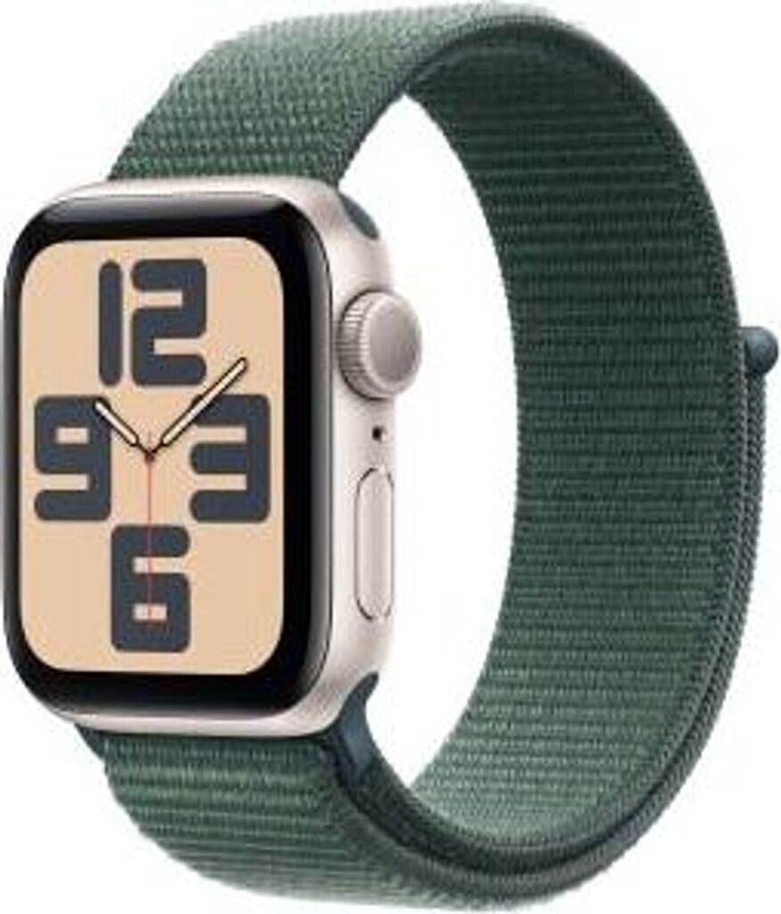 Apple Watch SE 2022 GPS 40mm Polarstern Sport Loop Seegrün (2024)