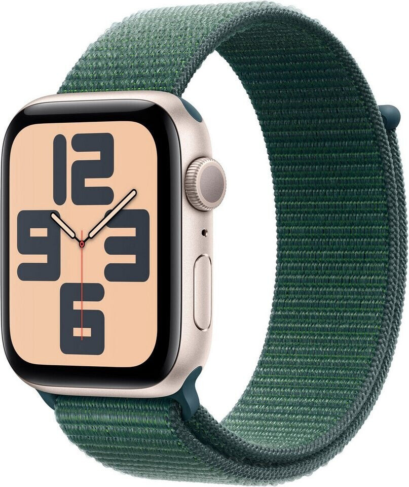 Apple Watch SE 2022 GPS 44mm Polarstern Sport Loop Seegrün (2024)
