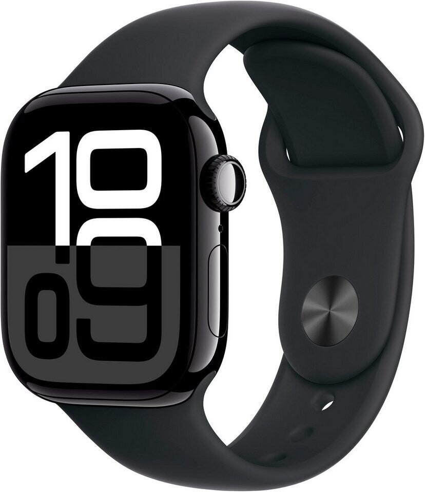 Apple Watch Series 10 4G 42mm aluminium noir sidéral bracelet sport noir M/L