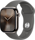 Apple Watch Series 10 4G 42mm Titan Natur Sportarmband Steingrau S/M