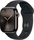 Apple Watch Series 10 4G 42mm Titan Schiefer Sportarmband Schwarz M/L