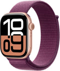 Apple Watch Series 10 4G 46mm Aluminium Roségold Sport Loop Pflaume