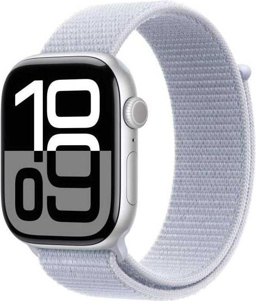 Apple Watch Series 10 4G 46mm Aluminum Silver Sport Loop Blue Cloud