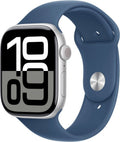 Apple Watch Series 10 4G 46mm Silver Aluminum Denim Sport Band S/M