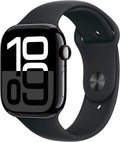 Apple Watch Series 10 GPS 46mm Aluminium Noir sidéral Bracelet Sport noir S/M