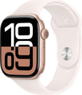 Apple Watch Series 10 GPS 46mm Aluminium Roségold Sportarmband Blassrosa M/L