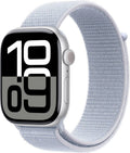 Apple Watch Series 10 GPS 46mm Aluminium Silber Sport Loop Blaue Wolke