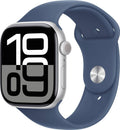 Apple Watch Series 10 GPS 46 mm Aluminium argent Bracelet sport denim M/L