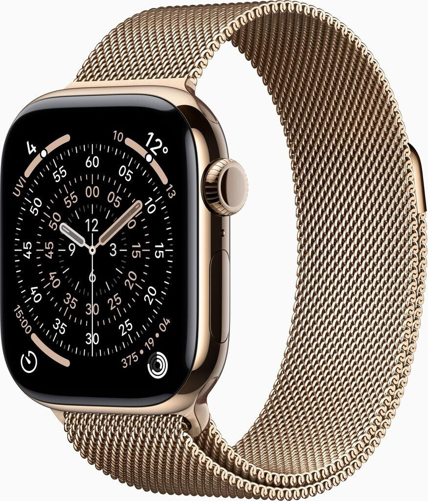 Apple Watch Series 11 5G 42mm Titane Or Bracelet Milanais Or