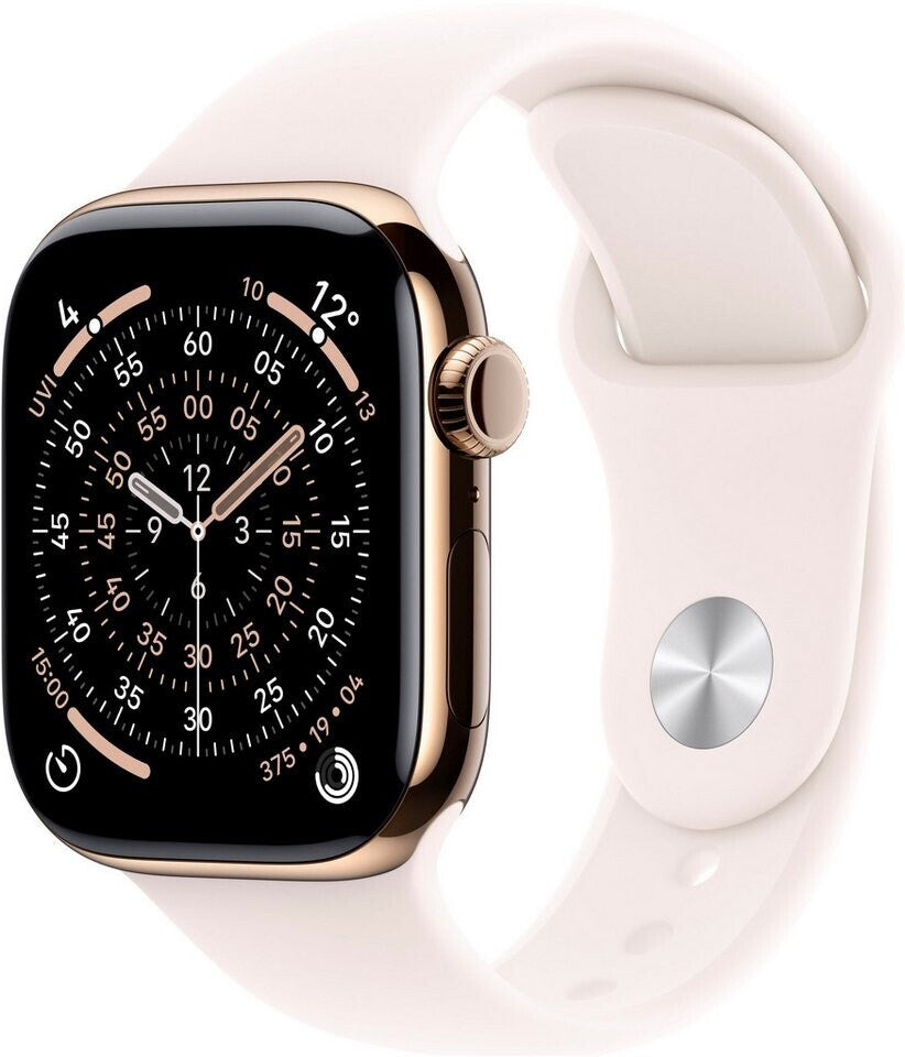Apple Watch Series 11 5G 42mm Titanium Gold Sport Band Light Blush S/M