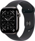 Apple Watch Series 11 5G 42mm Titanium Slate Sport Band Black M/L