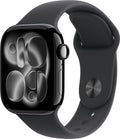 Apple Watch Series 11 5G 46mm aluminium noir sidéral bracelet sport noir S/M