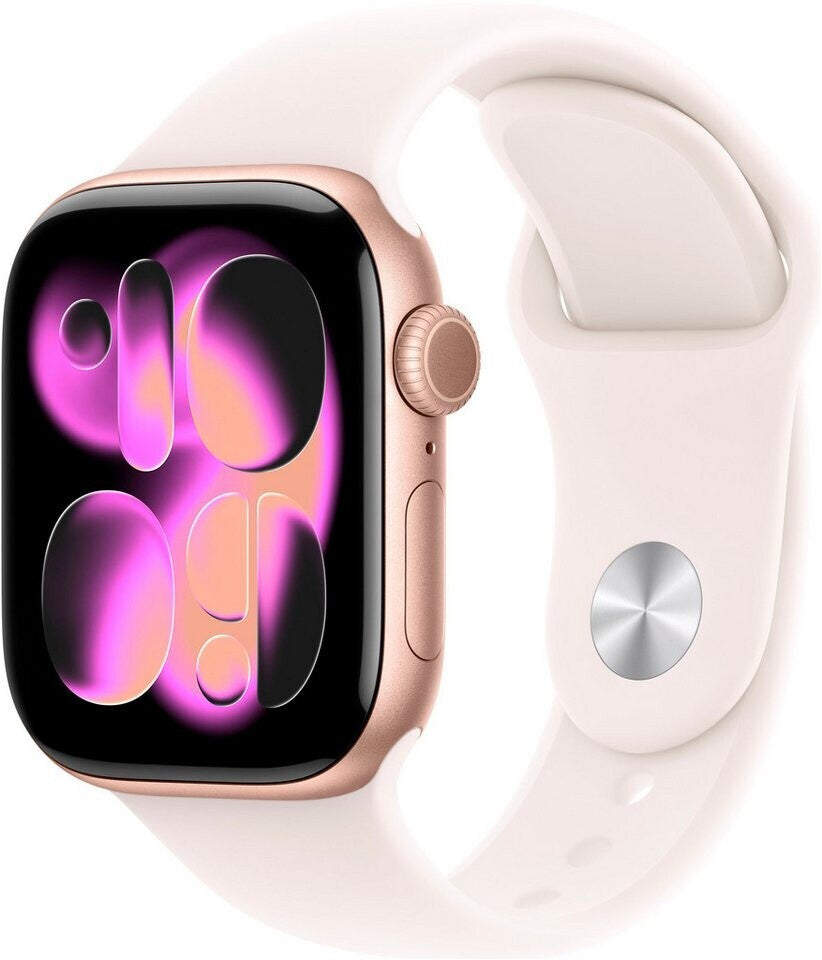 Apple Watch Series 11 GPS 42mm Aluminium Rose Gold Sport Band Light Blush M/L