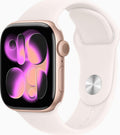Apple Watch Series 11 GPS 42mm Aluminium Or rose Bracelet sport rose clair S/M