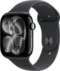 Apple Watch Series 11 GPS 46mm Aluminum Jet Black Sport Band Black M/L