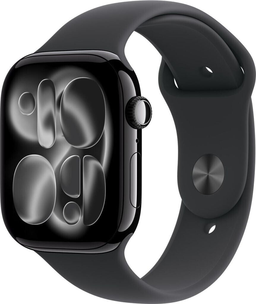 Apple Watch Series 11 GPS 46mm Aluminium Jet Black Sport Band Black M/L