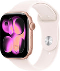 Apple Watch Series 11 GPS 46 mm Aluminium Or rose Bracelet sport rose clair S/M