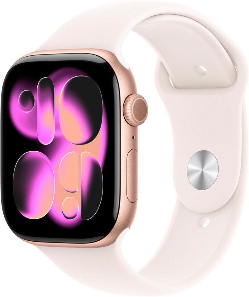 Apple Watch Series 11 GPS 46mm Aluminium Rose Gold Sport Band Light Blush S/M
