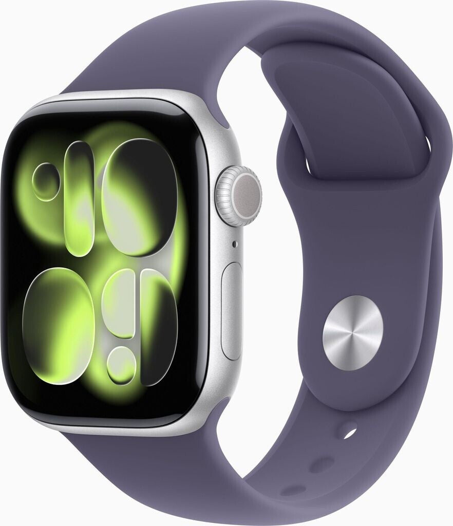 Apple Watch Series 11 GPS 46mm Aluminium Silver Sport Band Purple Fog M/L