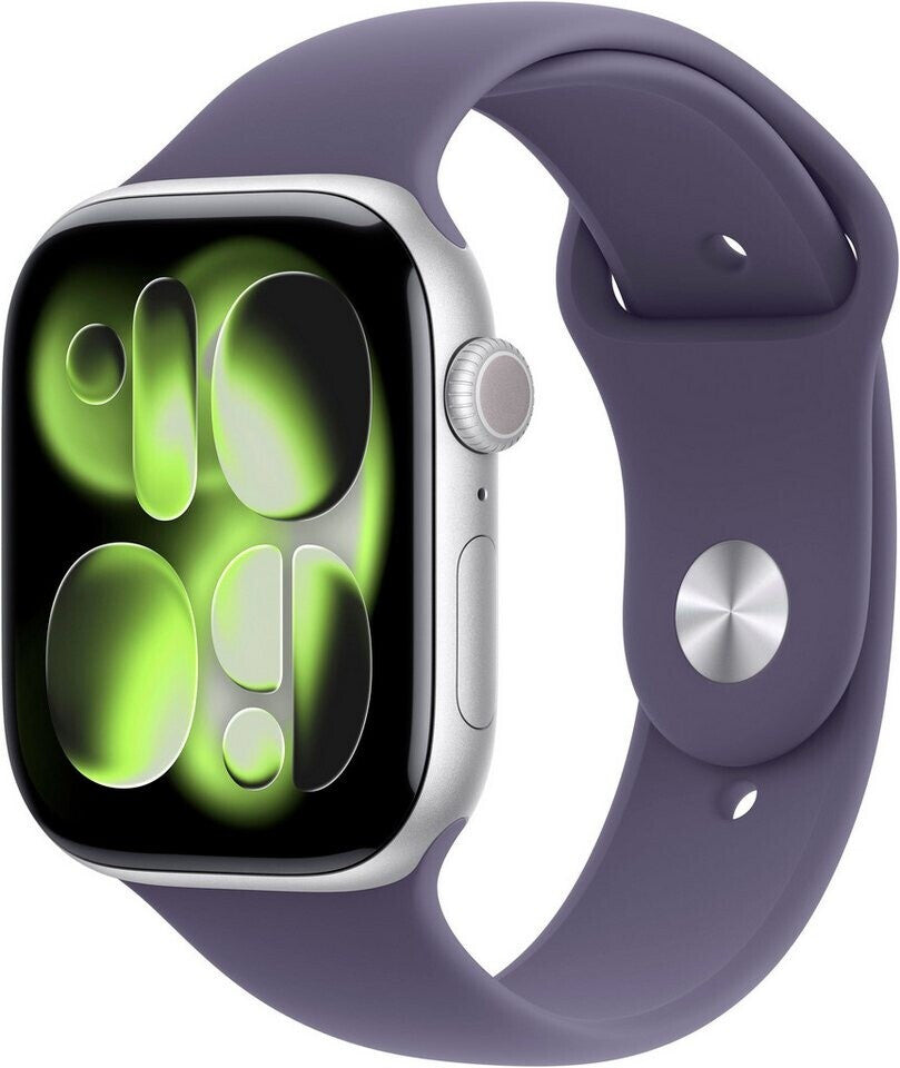 Apple Watch Series 11 GPS 46mm Aluminium Silver Sport Band Purple Fog S/M