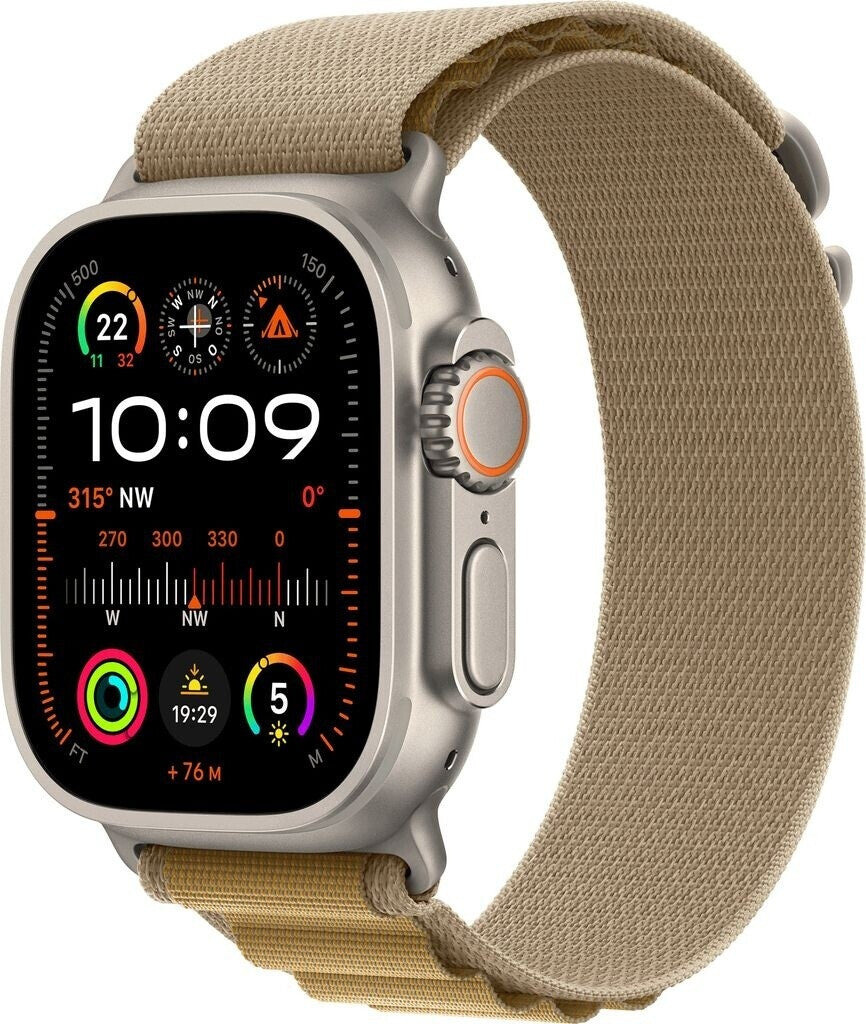 Apple Watch Ultra 2 (2024) Titane Nature Boucle Alpine Amande M
