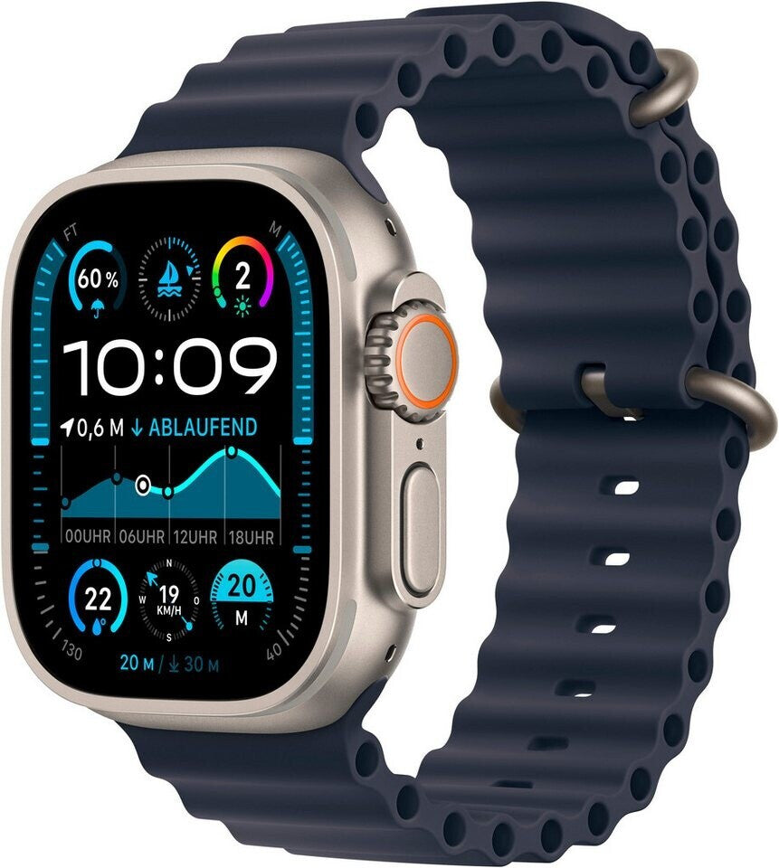 Apple Watch Ultra 2 (2024) Titane Nature Bracelet Océan Marine