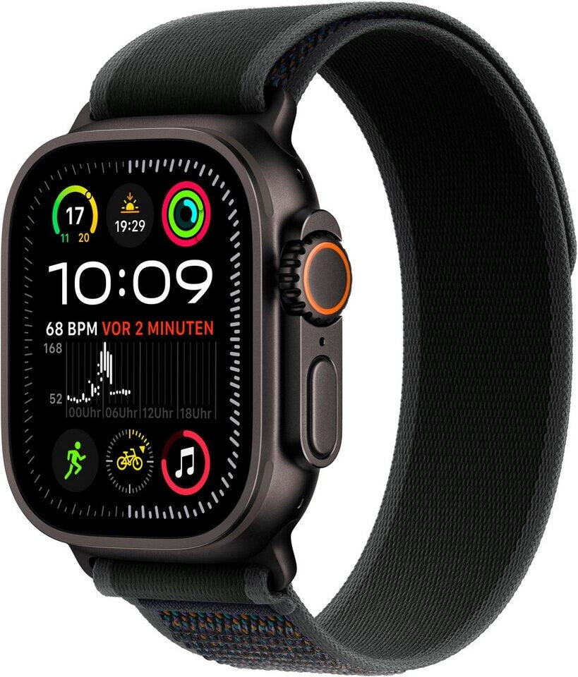 Apple Watch Ultra 2 (2024) Titane noir Boucle Trail noire S/M