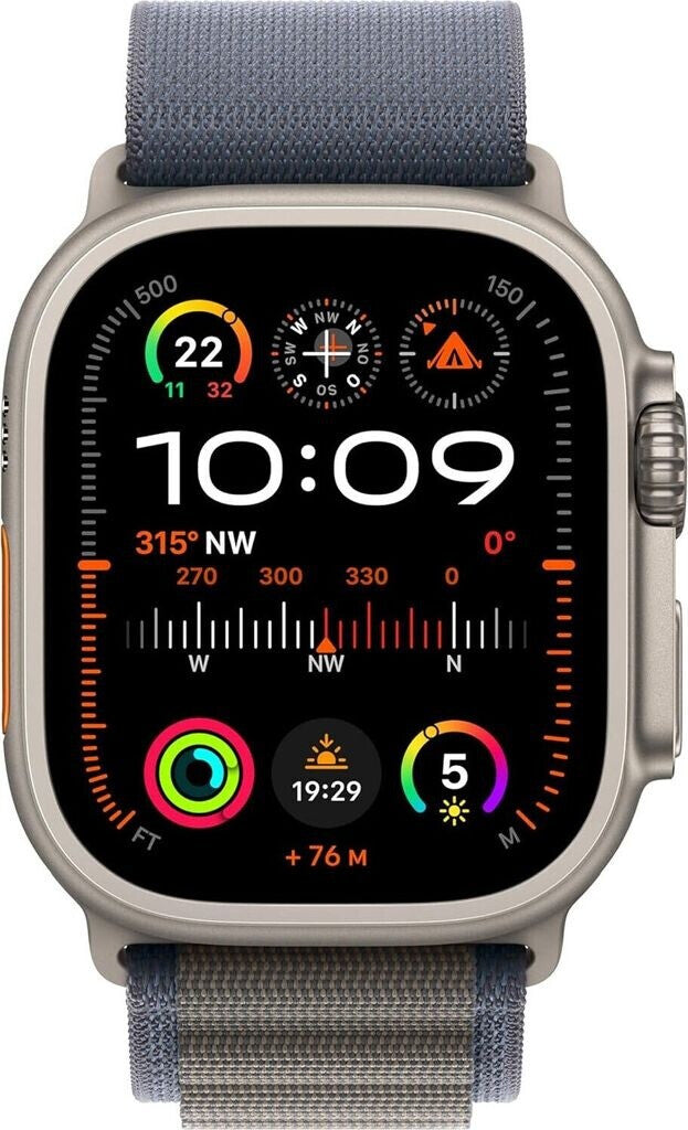 Apple Watch Ultra 2 Titan Alpine Loop Blau Small