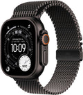 Apple Watch Ultra 3 Titanium Black Milanese Loop Black L