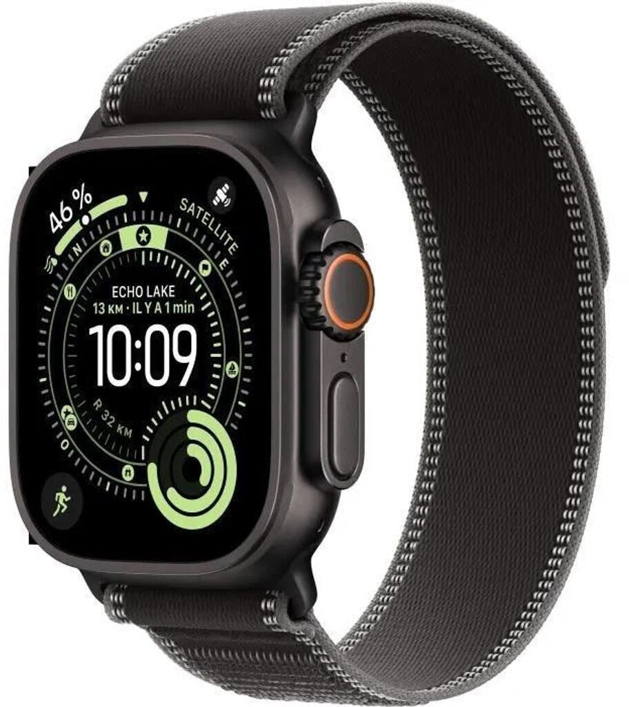 Apple Watch Ultra 3 Titanium Black Trail Loop Black M/L