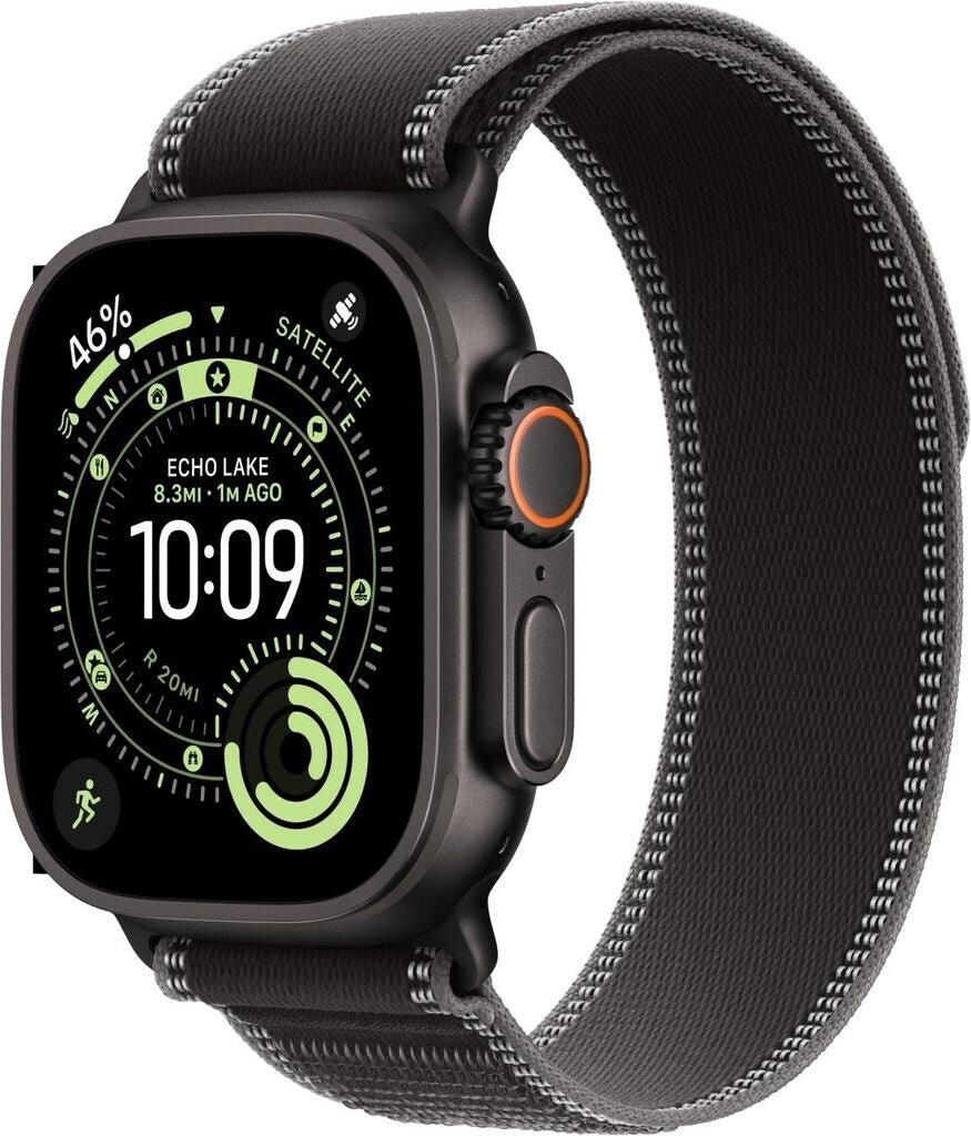Apple Watch Ultra 3 Titane Boucle Trail Noire S/M