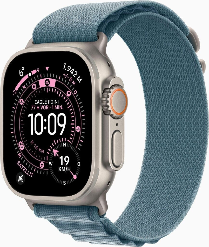 Apple Watch Ultra 3 Titanium Natural Alpine Loop Light Blue L