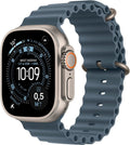 Apple Watch Ultra 3 Titanium Natural Ocean Band Anchor Blue