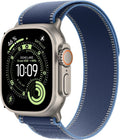 Apple Watch Ultra 3 Titane Boucle Trail Bleu/Bleu vif M/L