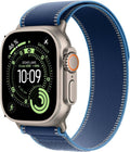 Apple Watch Ultra 3 Titane Boucle Trail Bleu/Bleu Vif S/M