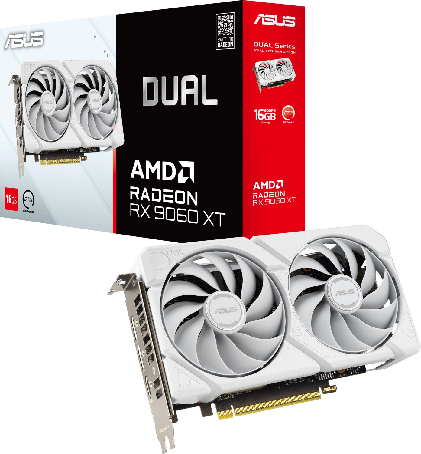 ASUS Radeon RX 9060 XT Dual 16G White