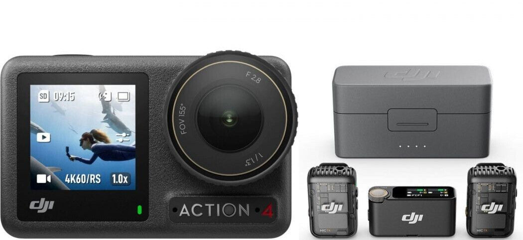 DJI Osmo Action 4 Standard Combo + Mic 2 (2 TX + 1 RX + Charging Case)