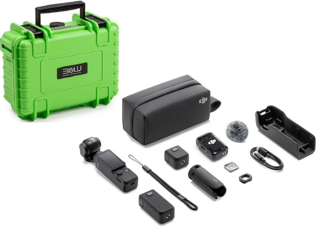 DJI Osmo Pocket 3 Creator Combo + B&W Type 500 Case (green)