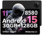 Gaming-Tablet, 11 Zoll, Bildschirmauflösungen 1.280 x 800 Pixel, 6 GB RAM, 128 GB, Android 15, microSDXC, 13 MP