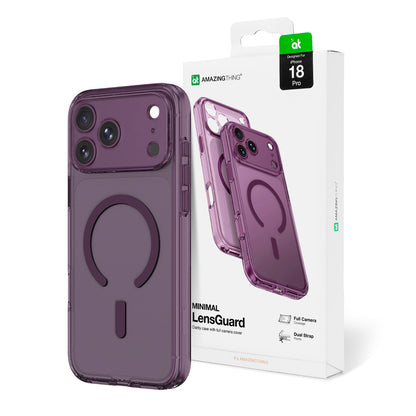 Minimalistische Mag Lens Hülle von AmazingThing in Lila für iPhone 18 Pro – STARPHONE Aachen